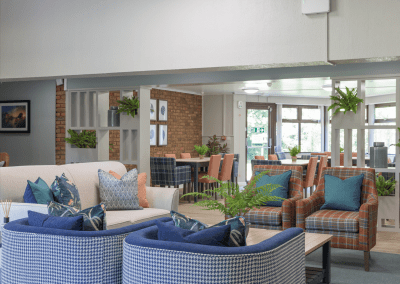 Interior of Orbit Homes Melville House featuring practical yet inviting contract furniture for independent and retirement living.